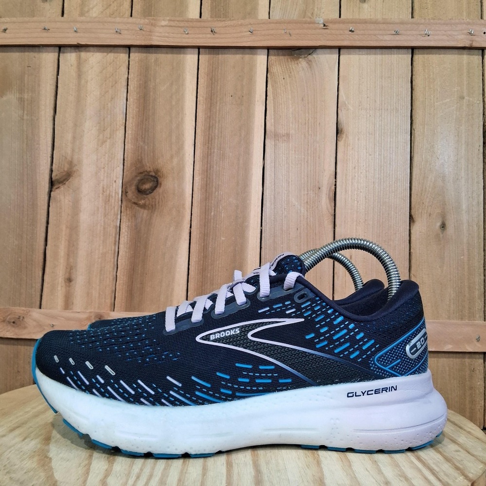 Brooks Glycerin Navy Blue and White Running Shoes